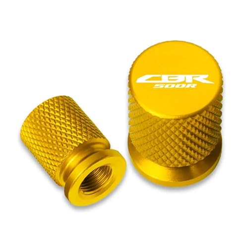 Motorrad-Ventileinsatzabdeckung Für HON@&DA CBR500R Motorrad Rad Reifen Teile Ventilschaftkappen(Yellow)