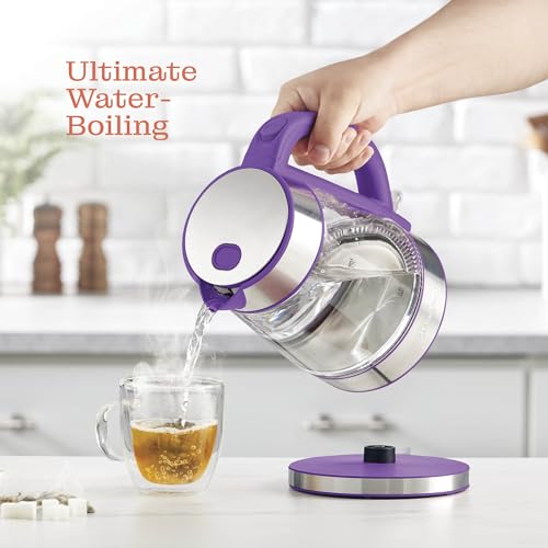 Peach Street Speed-Boil Electric Kettle - 1.7L Water Boiler 1500W, Coffee & Tea Kettle Borosilicate Glass, Easy Clean Wide Opening thumb #2