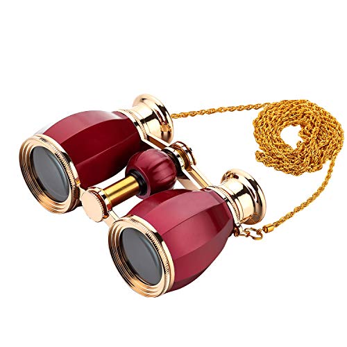 ESSLNB Jumelles de Théâtre 4X30 avec Chaîne et Sac - Verre Optique pour Spectacle, Concert - Cadeau pour Enfants et Femmes