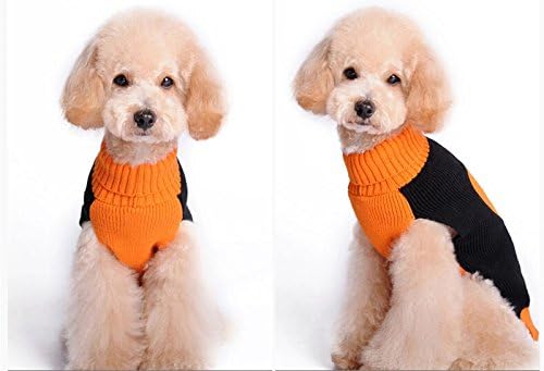 PETCARE Halloween Pet Dog Sweater Pumpkin Striped Knit Jumper Clothes For Dogs Pets Costume Holiday Party for Cat and Puppy(Black Pumpkin,XXS) - Image 5