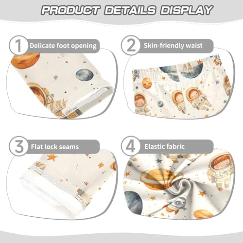 Astronaut Planet People Girls Leggings Athletic Pants Tights Stretch Bottom3