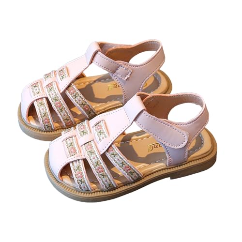 IWIHMIV Girl's Sandals Flat Hollowed Out Sandals Comfortable Soft Sole Shoes Summer Beach Vacation Walking Shoes2