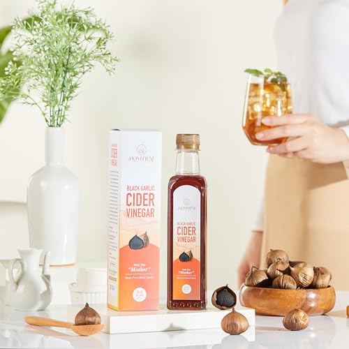 Homtiem Black Garlic Vinegar Glass Bottle, Gluten Free, No Thickeners and Artificial Flavours for Salad Dressing, Sauces, Drink Recipes and Healthy Recipes - Image 6