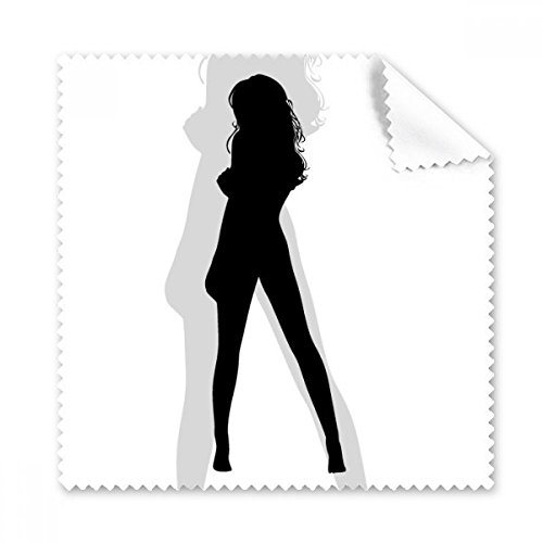 Chiffon de nettoyage écran et lunettes avec silhouette femme 5pcs