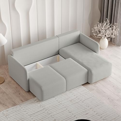 Masseno Ecksofa SUVINO Q mit Schlaffunktion L-Form, Sofa mit Bettkasten, Wohnzimmersofa, Couch, Soffa, Bettsofa, Couchgarnitur- Orange, Quelle 17 – Bild 3