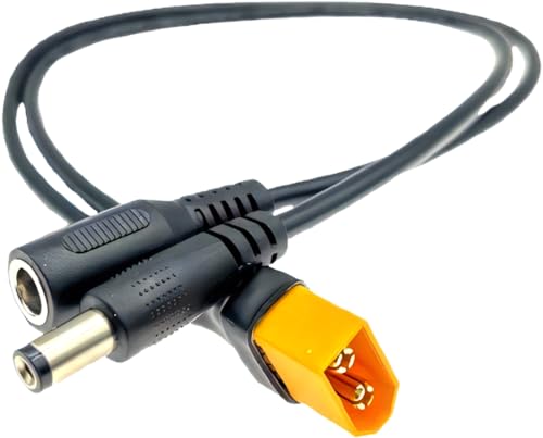 Amazon | XT60オス-DCメス/オス 2股 5.5mm/2.1mm 変換 充電ケーブル