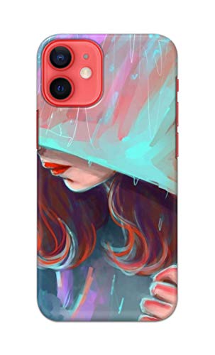 Image of PRINTFIDAA Pretty Woman Under The Umbrella Painting Printed Designer Hard Case for Apple iPhone 12 Pro (6.1 inch), A2403, A2172, A2402, A2407 Back Cover -(e) RPM1007