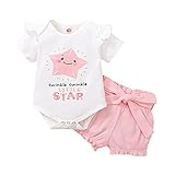 ❤️ Conjunto de ropa para niña de verano Ropa bebe recien nacido verano barato🌸 Estilo de moda moderno Lindo 🌸 Ideal para uso diario boda ceremonia partido Fiesta o fotografía y foto .un buen regalo para recién nacido bebe Sobrina/ hija de amiga ,cumpleaños, viaje vacaciones, bautismo de bebé.