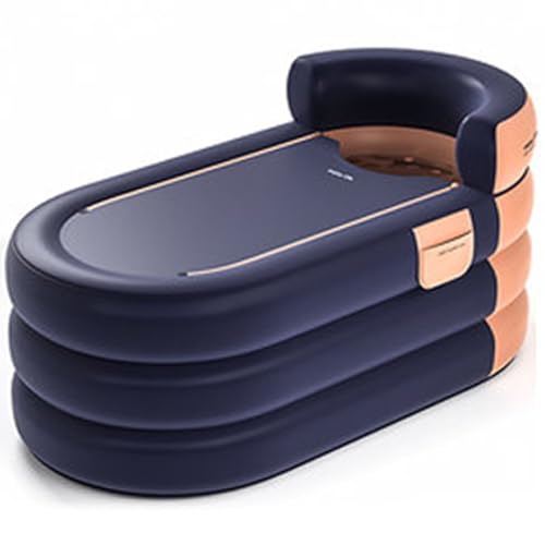 Aufblasbare Badewanne für Erwachsene in Grapefruit-Pink, klappbar mit Schnellaufblasung, mobil für Zuhause, Camping und Reisen, mit 6‑lagiger Isolierung zur Warmwasserhaltung