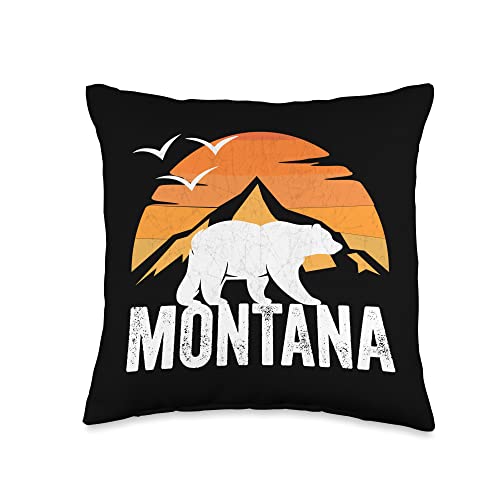 Grizzly Montana Bear Wildlife Sunset Montana Bear Classic Throw Pillow
