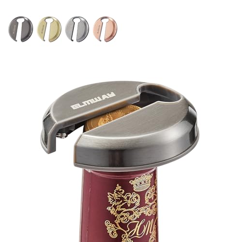ELMWAY VinoLux Series Magnetic Wine Foil Cutter – Stainless Steel Top & Durable ABS Body, Compact Design with Magnetic Storage, Easy to Use & Portable, for Wine Lovers – Gunmetal