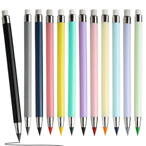 Generisch Lápices de colores para adultos, paquete al por mayor, sin tinta, duradero, 12 unidades, sin sacapuntas, para estudio, guardería, escuela