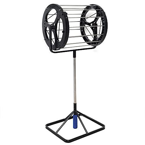 Gdrasuya10 Tennis Ball Picker 2 in 1 Tennis Balls Pickup Automatic Balls Receiver 55 Tennis Balls Capacity Quickly Collecting and Storing Tennis Balls in Schools Coaches Clubs