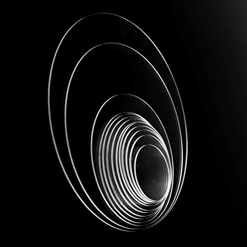 Image of MEYA 1 /12 inch Thickness Clear Acrylic Discs, PMMA Blank Clear Acrylic Round Circle, Plexiglass Laser Cut Round Circle 25PCS (Dia 1.0 inch)