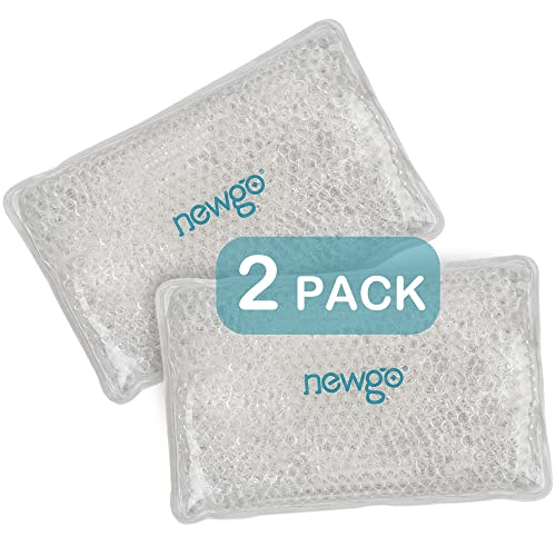 NEWGO®Gel Beads Ice Packs for Injuries Reusable 2 Pack Hot Cold Pack for Surgery, Pain Relief