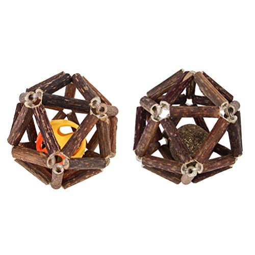 Mutian Polygonum Bell Toy Ball Cat Snacks Molar Dentes Limpando Dentes Spit Peludo Toy 2pcs (bell ba