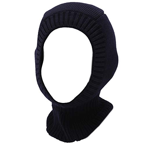 Bonnet en laine fille Catya 5057Y bleu chaud pour l'hiver