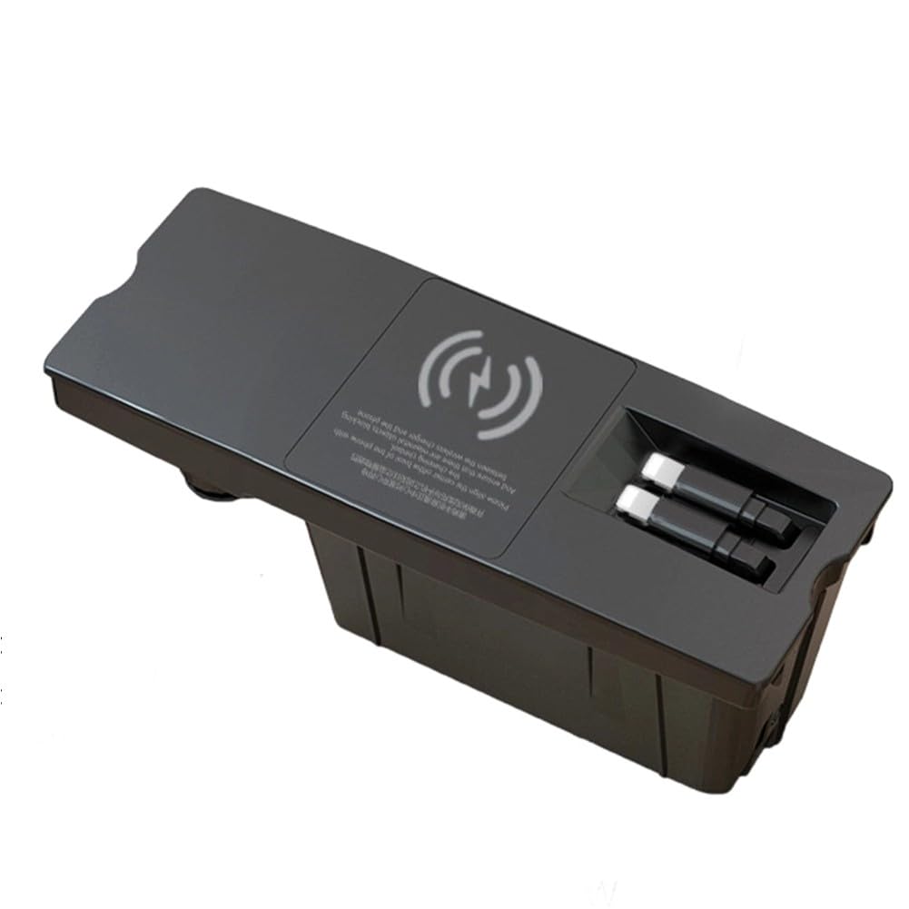 Cargador inalámbrico coche A6 A7 2012-2018 con cable telescópico divisor BlissfulAbode integrado