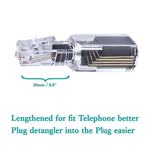YOLISTIC (Value Pack of 10 360° Phone Cord Detangler Landline Telephone Extended Rotating Black by YOLISTIC - Image 5