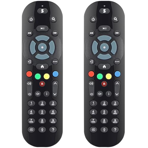 (2er Pack) Gvirtue Fernbedienung kompatibel mit Allen Sky Q Fernbedienung, Sky Q Box, Sky Q TV Box, Mini Box und Silver Box (ohne Touch, ohne Sprachsteuerung)