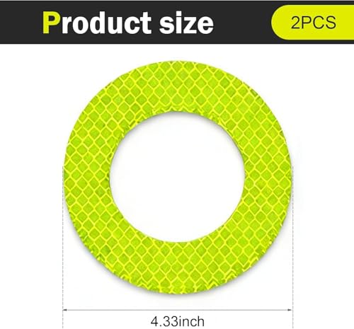 Image of Car Reflective Safety Stickers for Cars & Bikes, Side Fender Bumper, Night Visibility Warning Tape Waterproof High Intensity Reflector Decal Universal Fit (Set of 2, Yellow)