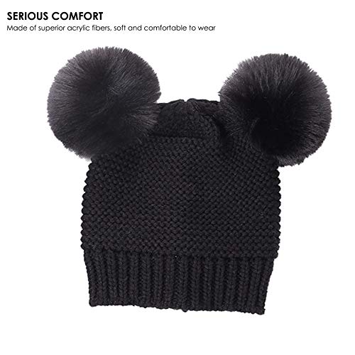 puseky 3 Stks Baby Muts Sjaal en Handschoenen Set Gebreide Warme Muts Pompom Hoed Halswarmer Wanten Voor 0-3Y Jongens… - Image 5