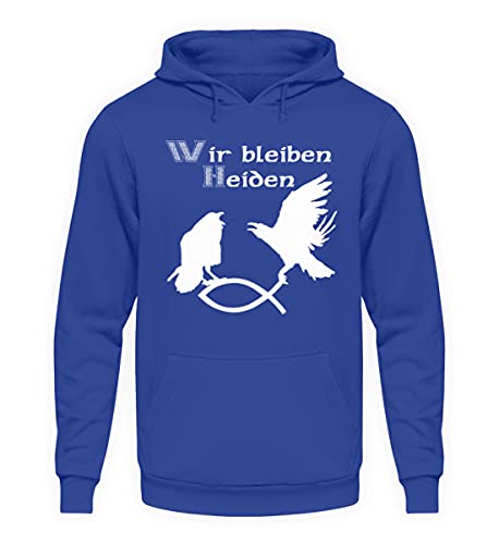 Sweat à capuche bleu Hugin & Munin unisexe taille M style mythologique