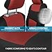 BDK PolyPro Car Seat Covers Full Set in Terracotta on Black, Front and Rear Split Bench Seat Covers for Cars, Easy to Install Car Seats Cover Set and Accessories for Auto Trucks Van SUV - Terracotta