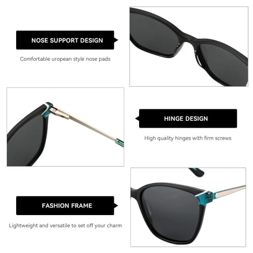 Gafas de Sol de Acetato de Moda para Mujer, Gafas de Sol cuadradas Retro con protección UV, Gafas de Sol Tipo Ojo de Gato
