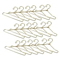 WEKADRIN 24pcs Mini Metal Coat Hangers Dollhouse Accessories Doll Clothes Storage Rack for Crafts Display