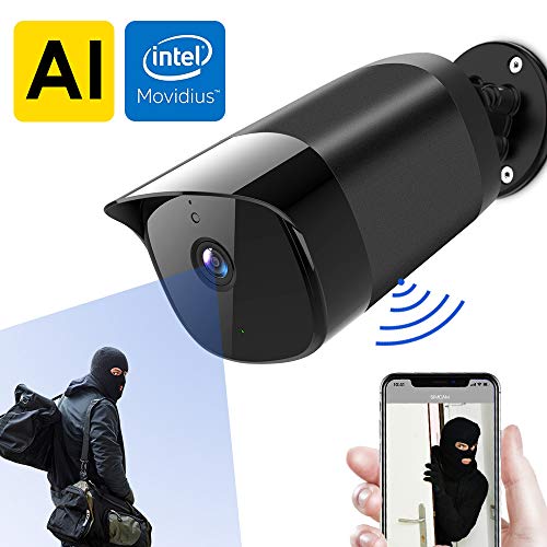 SimCam Outdoor Security Camera – 1080p WiFi Surveillance Cam, 7/24 AI Smart Motion