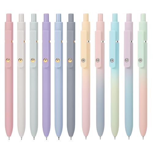 Pack de 11 bolígrafos gel negro punta fina 0.5mm