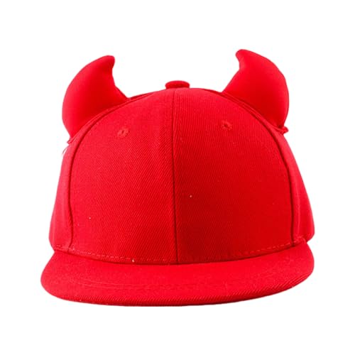 SHU GE Baseball Cap,Parent Child Baseball Hat Adjustable Fashion Hat Outdoor Sports Hat Devil Horns for Outdoor Activity4