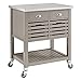 Linon Robbin Gray Wood Kitchen Cart Gray