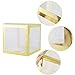 Baby Shower Boxes Party Decorations – 4 pcs Gold Transparent Partry Boxes Decor with Gold Letter, Individual BABY Blocks Design for Sunflower Baby Shower Bridal Showers Birthday Party Gender Reveal
