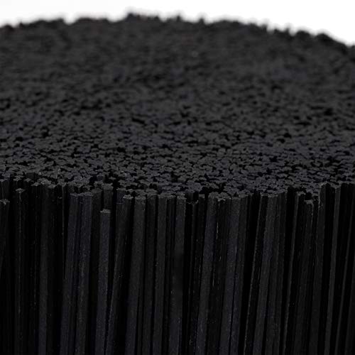 Foto von Relaxdays Messerblock unbestückt mit Borsten, ohne Messer, für 8 Messer aller Art, Messerhalter HD, schwarz, 18 x 11 x 11 cm
