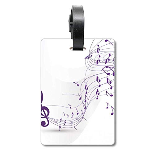 Étiquettes de musique Flappg blanches au motif violet pour cours de piano