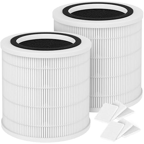 FCFMY 2 Packs H7126 Replacement Filter Compatible with GoveeLife H7126 Mini Air Cleaner Purifier, 2pcs H13 True HEPA Filters and 6 pcs Aroma Pads Accessories Cover