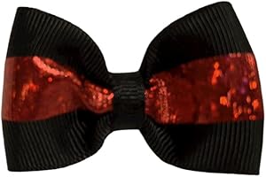 Firefighter Hair Bow: A Red Sparkly Symbol of Courage