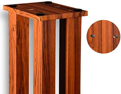 M5 Speaker Stands HiFi Audio MDF Loudspeaker Racks 24 inch Supports 150 Lbs for Bookshelf Speakers Pair (PVC Wood Finish)