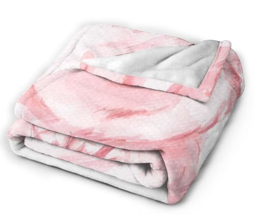 HGOD DESIGNS Pig Throw Blanket Ultra Soft Warm All Season Lovely Pink Pig Watercolor Decorative Fleece Blankets for Bed Chair Car Sofa Couch Bedroom 50"X40" - Image 4
