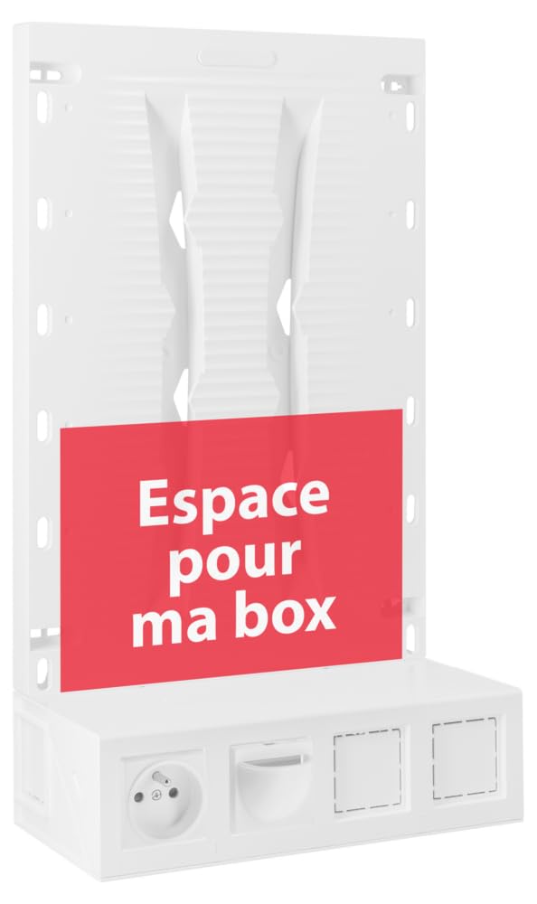 BATILEC Zone attenante coffret de communication – Compatible avec tous les équipements opérateurs, normes NF C 15-100 et XP C90-483