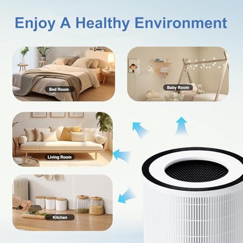 Image of 2-Pack 1000 Replacement Filters | 3-in-1 Integrated Filtration with Activated Carbon & Pre‑Filter | Compatible with Air Doctor 1000 AD1000 Air Purifier