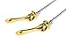 MOWA Road Bicycle Bike Ultralight Titanium Axle Wheel Hub Front and Rear Quick Release QR Skewer Set (Gold)