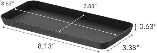 Miniatura 7 de YAMAZAKI Home Tower - Bandeja de servicio L color negro, plana