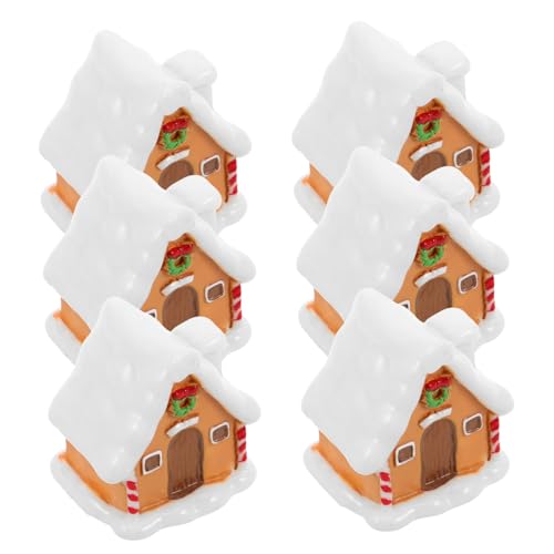 Pueblo de Navidad en miniatura Cabilock: 6 accesorios decorativos de micro paisajismo invernal