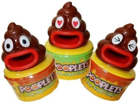 LYZA'S SWEETS & TREATS Kidsmania Pooplets, Funny Poop Emoji with Cola Flavored Candy - Pack of 3