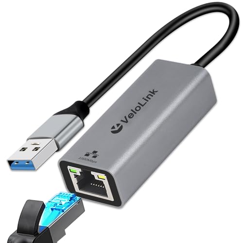 velolink USB a to ethernet Adapter,USB gigabit ethernet Adapter,Ethernet Adapter for Laptop,USB3.0 to Network,USBA to rj45