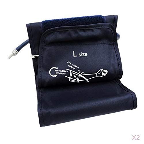 2 Pcs Large Arm Blood Pressure Cuff Monitor Replacements for Adult Blue-image-46
