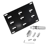 MagiDeal Bumper Tow Hook License Plate Mount Bracket 5 MX5, Black